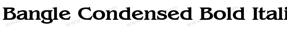 Bangle Condensed Bold Italic字体转换